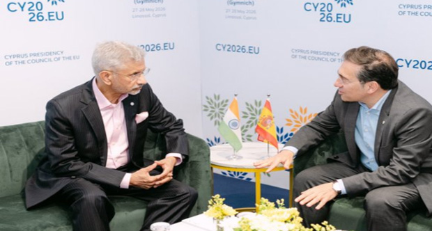 EAM Dr S Jaishankar meets Spanish counterpart José Manuel Albares