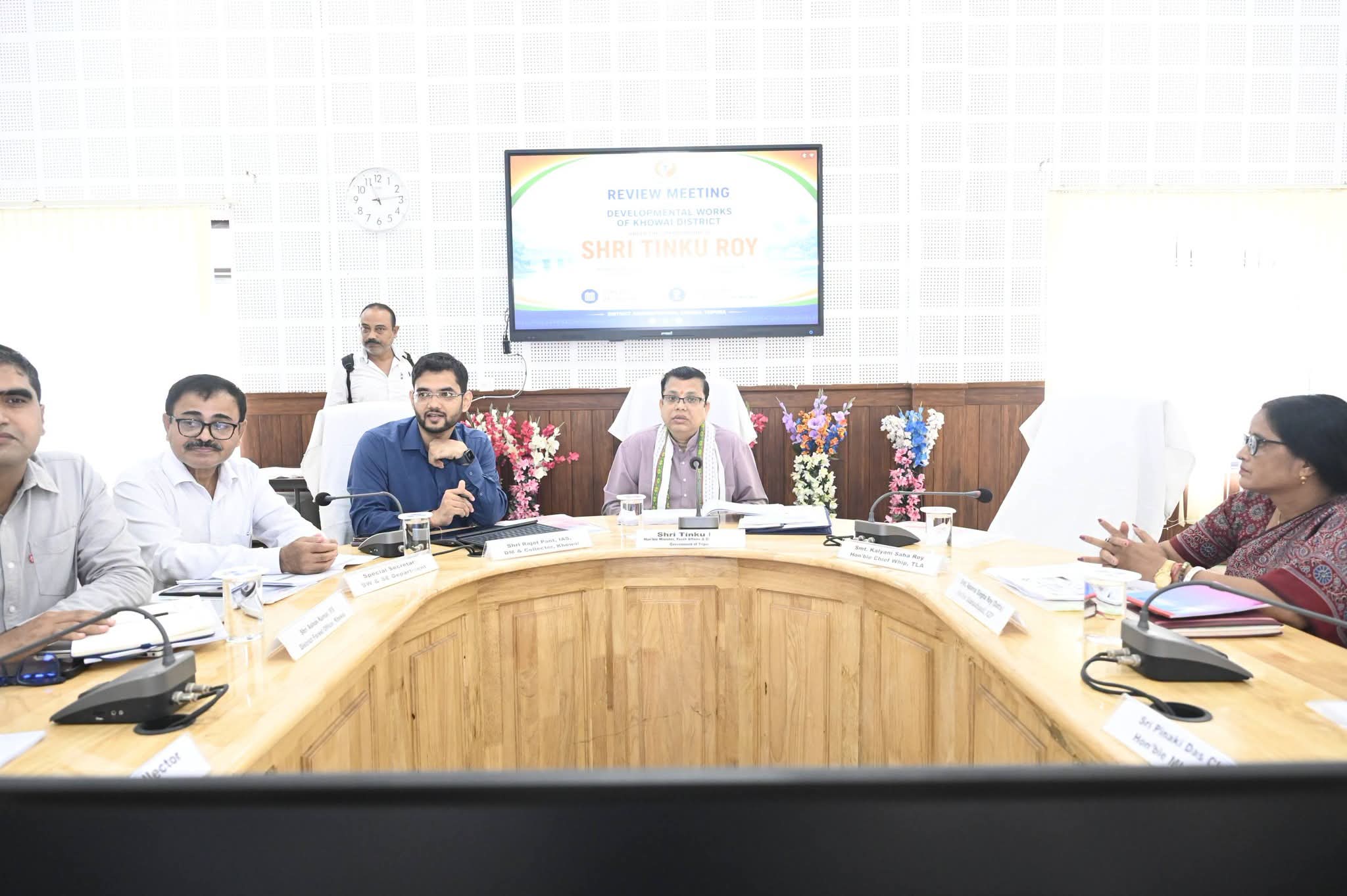 Minister Tinku Roy Roy Reviews Khowai Development Progress