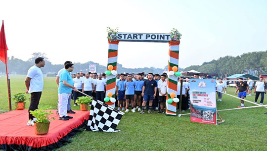 Assam Rifles Organises Fitness Run in Tripura Ahead of Half Marathon 2026