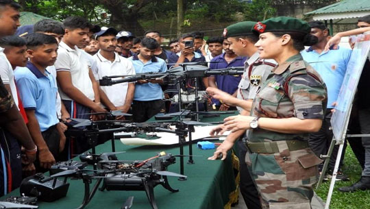 300 NCC Cadets Witness Assam Rifles Drone Display in Agartala