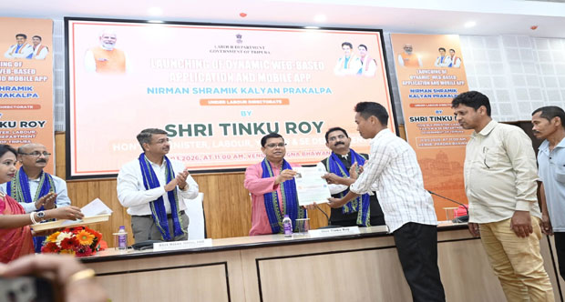Tripura Launches Digital Welfare Platform for Construction Workers; Minister Tinku Roy Leads Initiative