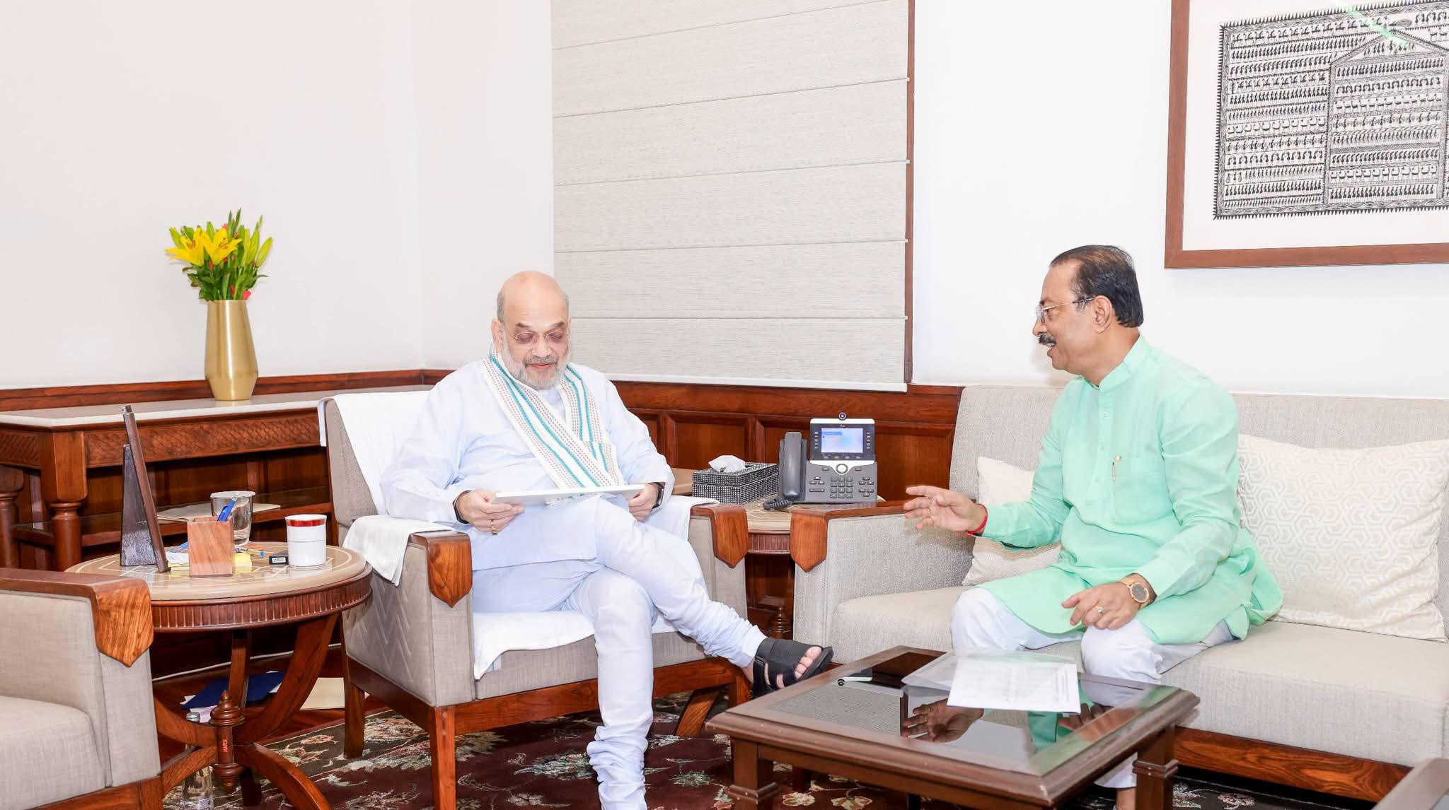 Rajib Bhattacharjee Meets Amit Shah Over Tripura’s Political and Development Issues