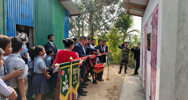 AR hands over newly constructed toilet block and renovated school building