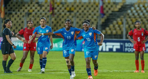 India storm into SAFF Women’s Championship 2026 semi-finals with 3–0 win over Bangladesh