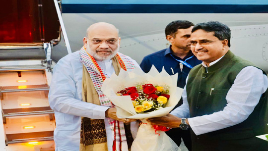 HM Amit Shah Arrives in Tripura
