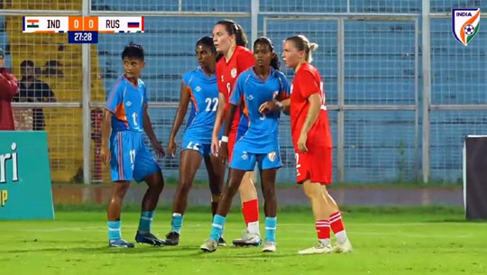 Three Assam Rifles Women Footballers Represent India in Friendly Against Russia