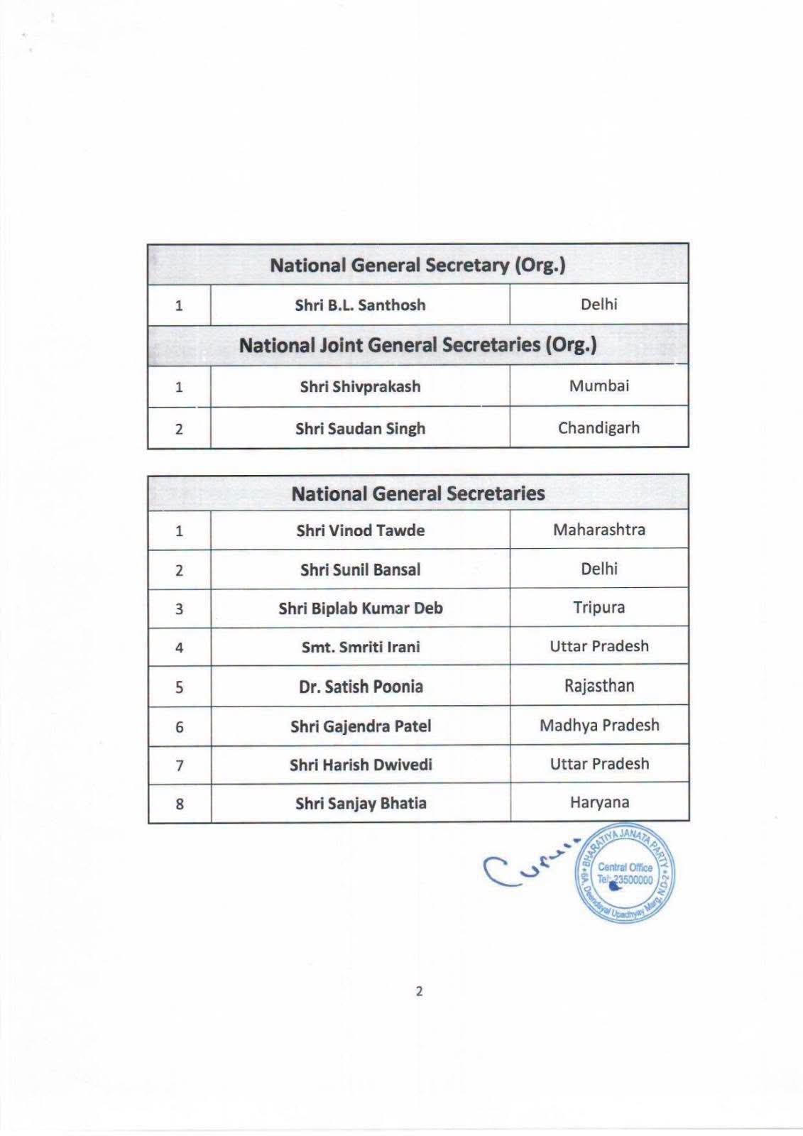 Biplab Deb Appointed BJP National General Secretary
