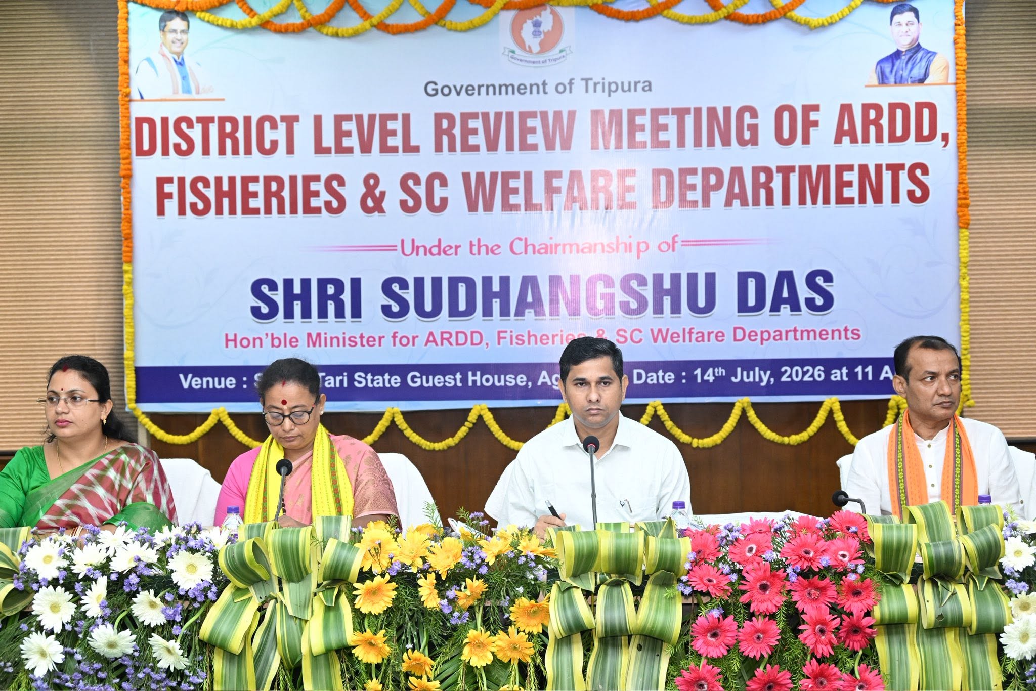Sudhangshu Das Reviews Welfare Scheme Progress in West Tripura