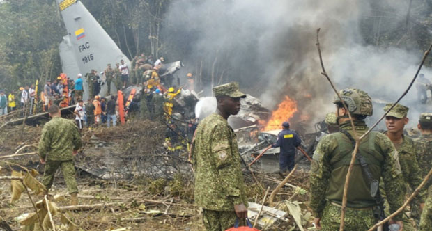 66 Killed in Colombian Military Plane Crash; Dozens Injured