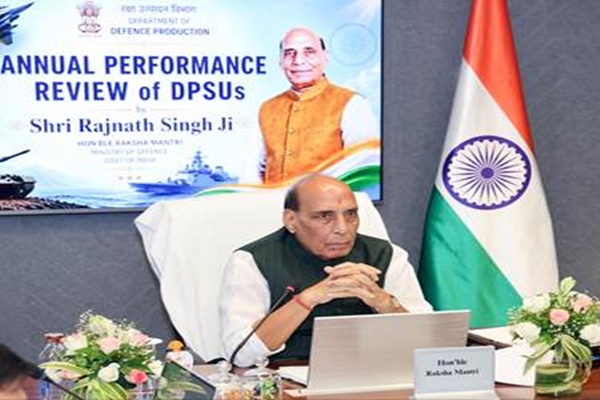 Rajnath Singh Calls on DPSUs to Boost Self-Reliance, Quality