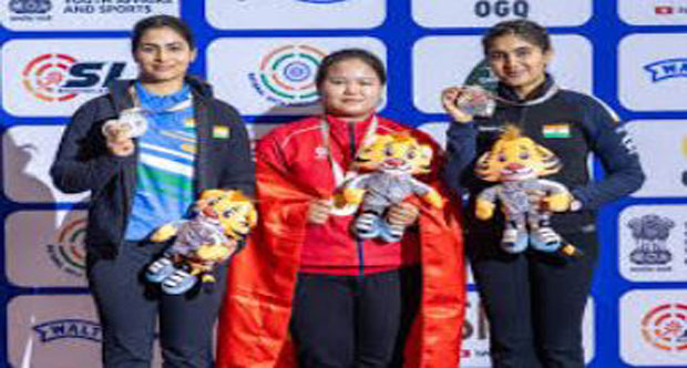 India Wins Gold in Women’s 25m Pistol Team Event at Asian Championship