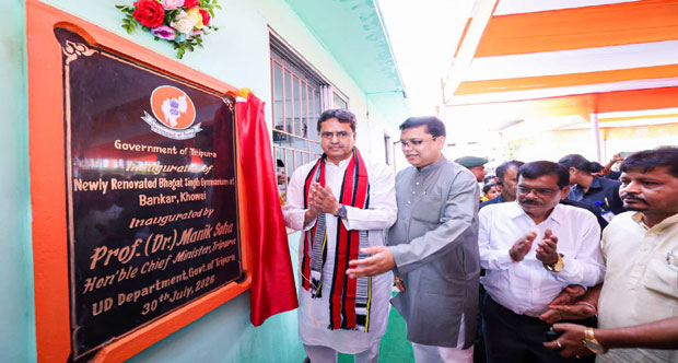 CM Manik Saha Inaugurates Upgraded Gymnasium in Khowai
