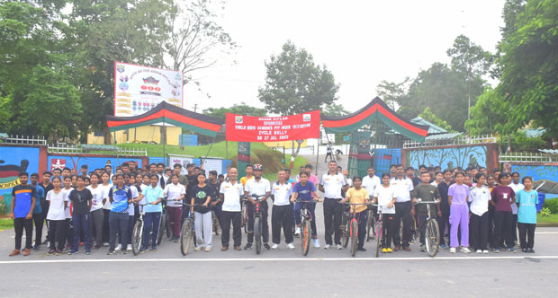 Assam Rifles Organises Cycle Rally under ‘Fit India’ Movement