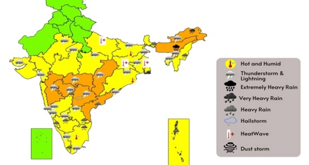 IMD forecasts heavy rain in northeast, heatwave in parts of east India