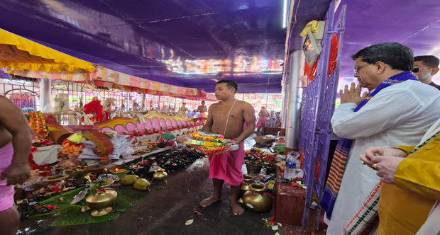 Tripura CM Dr. Manik Saha Inaugurates Kharchi Puja Festival