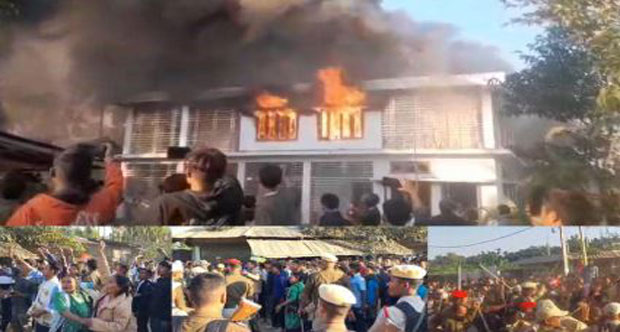 Violent Protest in Diphu, KAAC Chief’s Residence Set Ablaze
