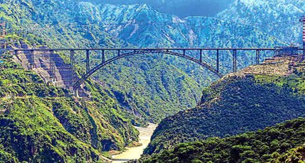 World's highest single arch railway bridge Chenab Rail Bridge in J&K ...