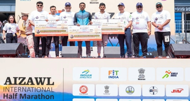 Mizoram Hosts First Aizawl International Half Marathon with Over 1500 Participants