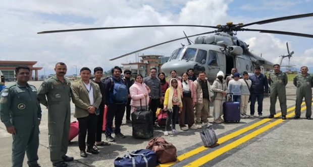 Sikkim: MI-02 helicopter evacuates 17 from Chaten to Pakyong
